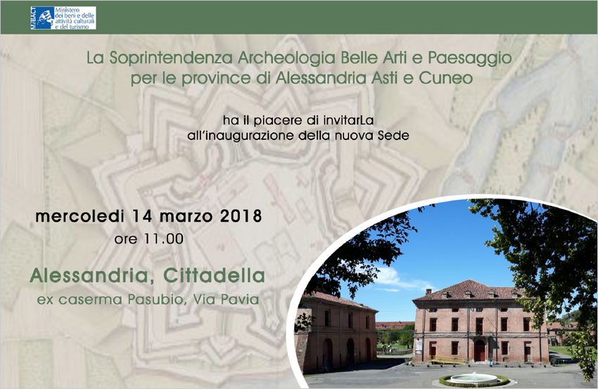 Invito inaugurazione nuova sede - Cittadella Alessandria